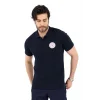 Acil Sağlık Yakalı Unisex Tshirt Kısa Kol Nakışlı - Lacivert