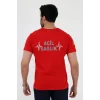 Acil Sağlık Yuvarlak Yaka Penye Kısa Kol Tshirt - Kırmızı