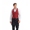 Askılı Yelekli Garson Önlüğü - 401 Kırmızı Kareli