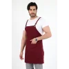 Barista Askılı Önlük Çift Cepli - Bordo