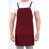 Barista Askılı Önlük Çift Cepli - Bordo
