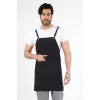 Barista Askılı Önlük Çift Cepli - Füme
