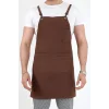 Barista Askılı Önlük Çift Cepli - Kahve