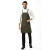 Barista Askılı Önlük Çift Cepli - Yeşil