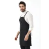 Barista Askılı Önlük Tek Cepli - Siyah