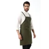 Barista Askılı Önlük Tek Cepli - Yeşil