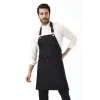 Barista Boyundan Askılı Önlük Çift Cepli - Siyah