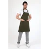 Barista Boyundan Askılı Önlük Çift Cepli - Yeşil