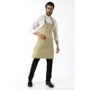 Barista Boyundan Askılı Önlük Tek Cepli - Bej