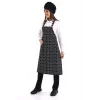 Desenli Askılı Önlük - 3802 Kılçık Siyah