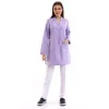 Doktor Öğretmen Kadın Önlük Ara Boy Ceket Yaka - 11 Lila