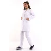 Doktor Öğretmen Kadın Önlük Ara Boy Ceket Yaka - 171 Beyaz