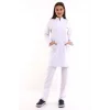 Doktor Öğretmen Kadın Önlük Ara Boy Hakim Yaka - 171 Beyaz
