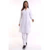Doktor Öğretmen Kadın Önlük Uzun Boy Ceket Yaka - 171 Beyaz