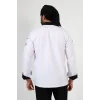 Erkek Aşçı Ceket 01 - Beyaz Siyah Biye