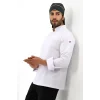 Erkek Likralı Aşçı Ceket - 6401 Beyaz Soft