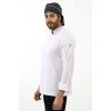 Erkek Likralı Aşçı Ceket - 6401 Beyaz Soft