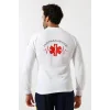 Paramedik Yakalı Unisex Tshirt Uzun Kol - Beyaz