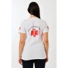 Paramedik Yuvarlak Yaka Penye Kısa Kol Tshirt - Beyaz