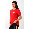 Paramedik Yuvarlak Yaka Penye Kısa Kol Tshirt - Kırmızı