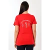 Paramedik Yuvarlak Yaka Penye Kısa Kol Tshirt - Kırmızı