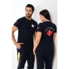Paramedik Yuvarlak Yaka Penye Kısa Kol Tshirt - Lacivert