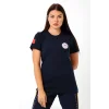 Paramedik Yuvarlak Yaka Penye Kısa Kol Tshirt - Lacivert