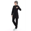 Soft Likralı Tesettür Forma Takım İki Çıtçıt - 6403 Siyah Soft