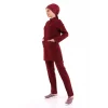 Soft Likralı Tesettür Forma Takım İki Çıtçıt - 6407 Bordo Soft