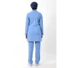 Soft Likralı Tesettür Forma Takım İki Çıtçıt - 6413 Açık Mavi