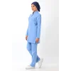 Soft Likralı Tesettür Forma Takım İki Çıtçıt - 6413 Açık Mavi