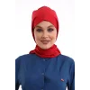 Tesettür Boyun Bağlamalı Bone - 115 Kırmızı