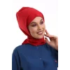 Tesettür Boyun Bağlamalı Bone - 115 Kırmızı