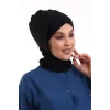 Tesettür Boyun Bağlamalı Bone - 116 Siyah