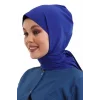 Tesettür Boyun Bağlamalı Bone - 4816 Saks Mavisi