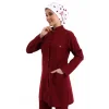 Tesettür Forma Takımı Full Çıtçıt - 5513 Bahar Bordo