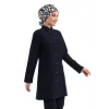 Tesettür Forma Tek Üst Full Çıtçıt - 5511 Bahar Lacivert