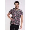 Yarasa Kol Dijital Unisex Desenli Üst - 6508 Siyah Kelebek