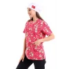Zarf Yaka Desenli Üst - 3706 Doctor Ayıcık Pembe
