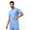 Zarf Yaka Erkek Likralı Takım - 6413 Açık Mavi