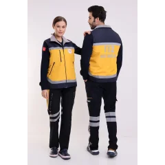 112 Unisex Kışlık Yelek - Sarı