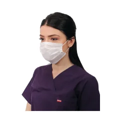 İNCE LASTİKLİ CERRAHİ MASKE 50 Lİ - BEYAZ - STANDART