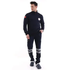 ( OUTLET ) 112 Balıkçı Yaka Sweat - Lacivert