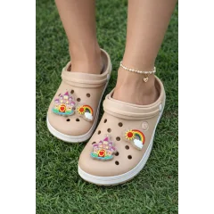 Ledli Yanıp Sönen 4Lü Terlik Süsü Üç Boyutlu/Işıklı /jibbitz