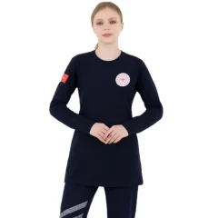 Acil Sağlık Yuvarlak Yaka Penye Tunik Baskılı - Lacivert
