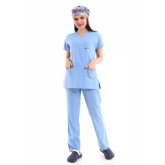 Bflex Unisex Likralı Yarasa Kol Takım - 6413 Açık Mavi