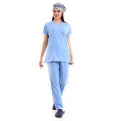 BFLEX UNİSEX LİKRALI YARASA KOL TAKIM ALASKAN BLUE DOKTOR HEKİM