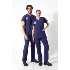 BFLEX UNİSEX LİKRALI YARASA KOL TAKIM PATROİT BLUE HEMŞİRE