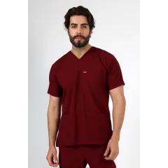 Bflex Unisex Likralı Yarasa Kol Tek Üst - 6407 Bordo Soft