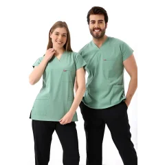 Bflex Unisex Likralı Yarasa Kol Tek Üst - 6428 Çağla Yeşili